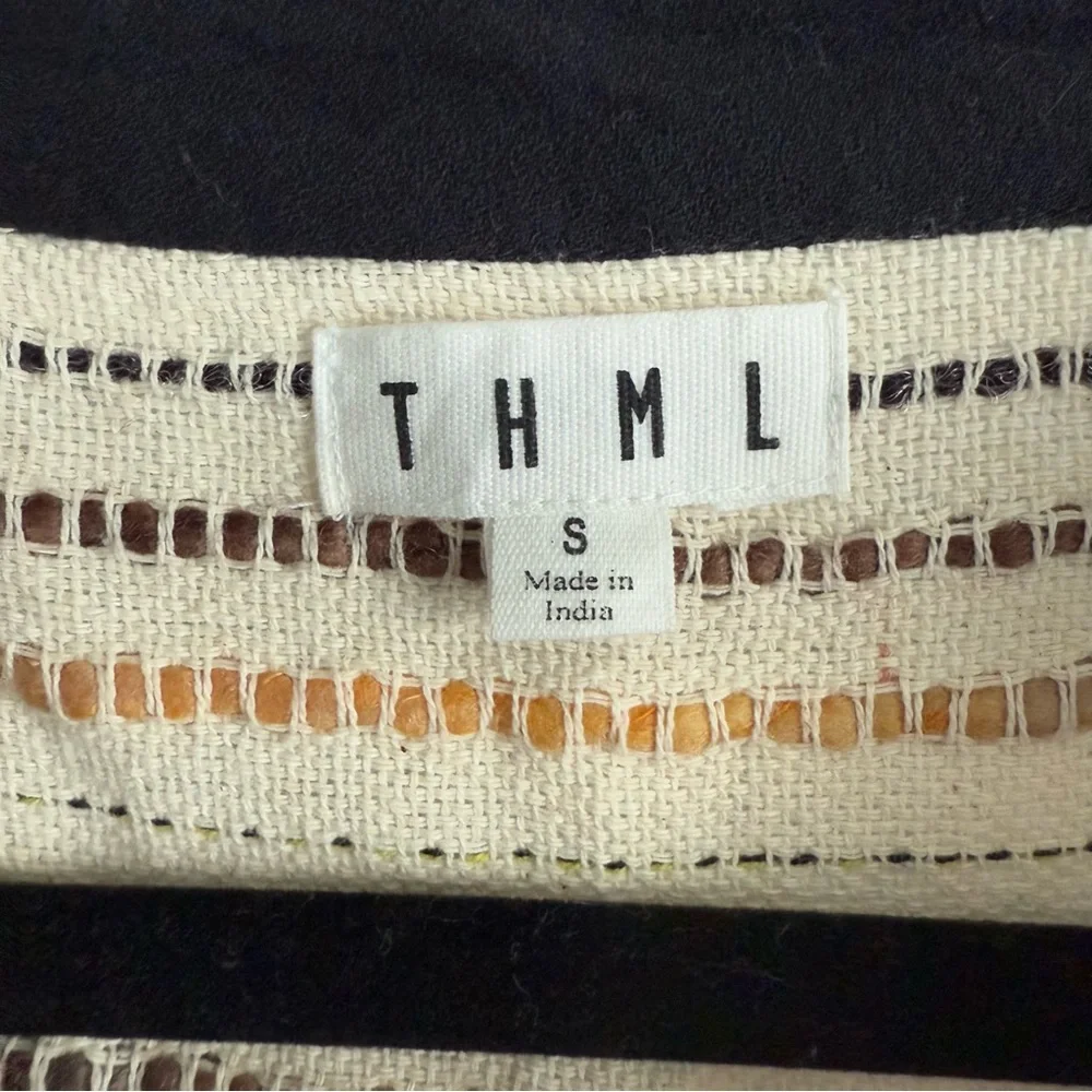 THML Black and Cream Embroidered Blouse - Picture 3 of 5